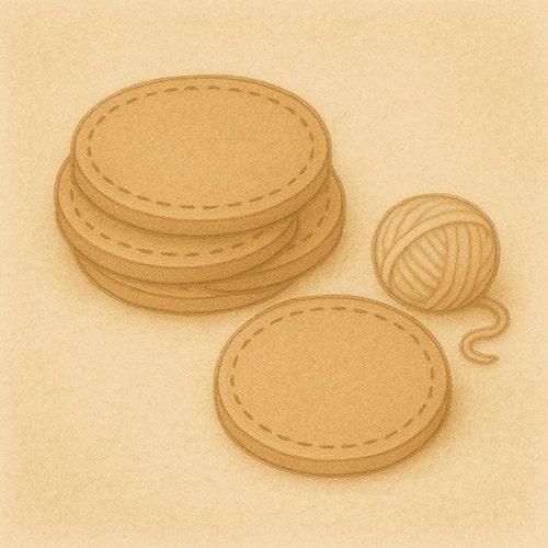 Иллюстрация услуги: Кожаные подставки под стаканы — Вяжунчик